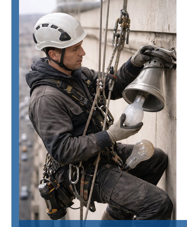 Замена ламп на высоте в Шуе профессионально и быстро