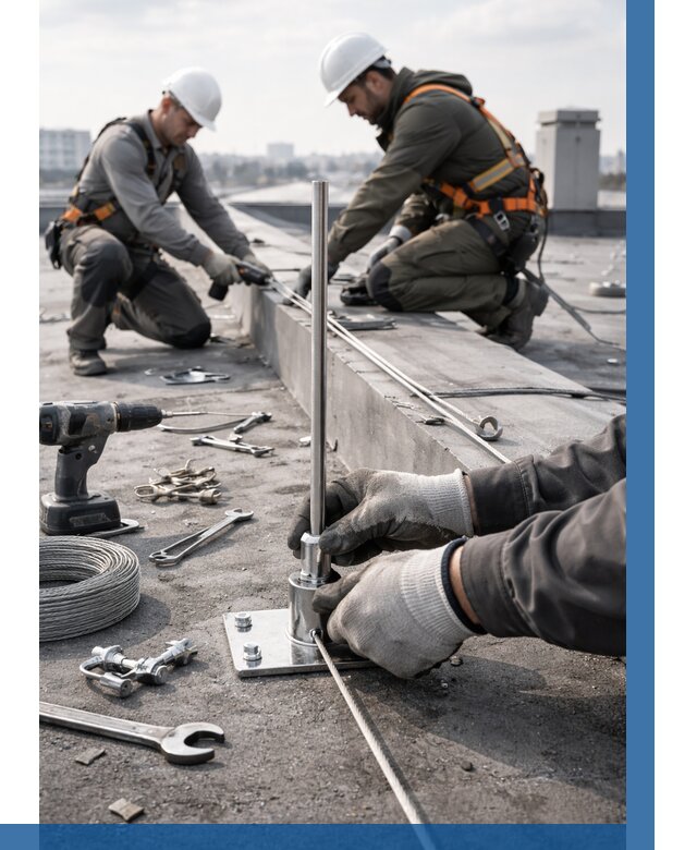 Монтаж молниезащиты на кровле в Шуе цена от 25700 р. | ВЫСОТНИК-Шуя