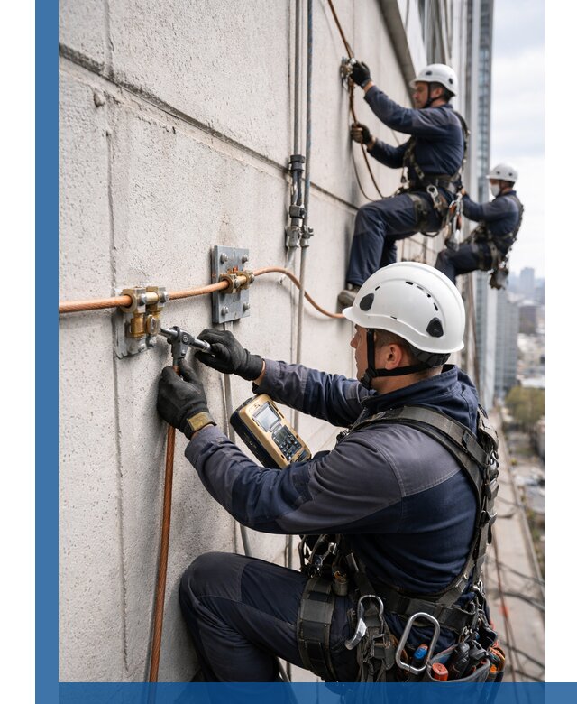 Монтаж системы заземления здания и молниезащиты в Шуе