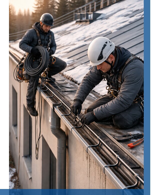 Монтаж греющего кабеля на кровле в Шуе от 463 р. | ВЫСОТНИК-Шуя