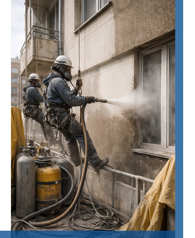 Пескоструйная очистка фасада в Шуе от 668 р. | ВЫСОТНИК-Шуя