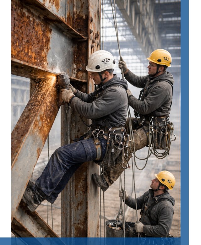 Зачистка металла от ржавчины в Шуе от 360 р. | ВЫСОТНИК-Шуя