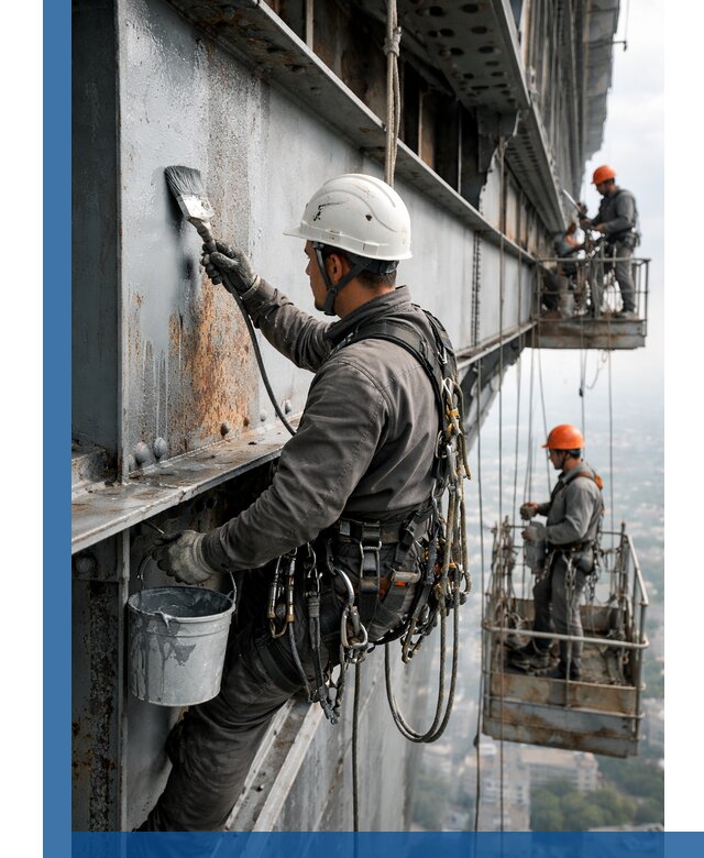 Покраска металлоконструкций на высоте в Шуе профессионально