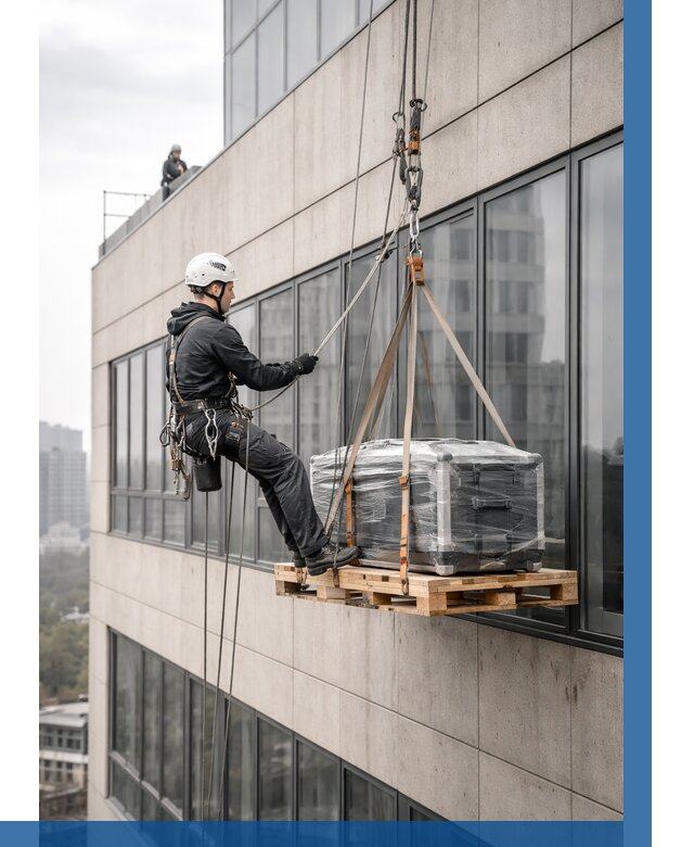 Спуск груза по фасаду в Шуе от 3598 р. | ВЫСОТНИК-Шуя