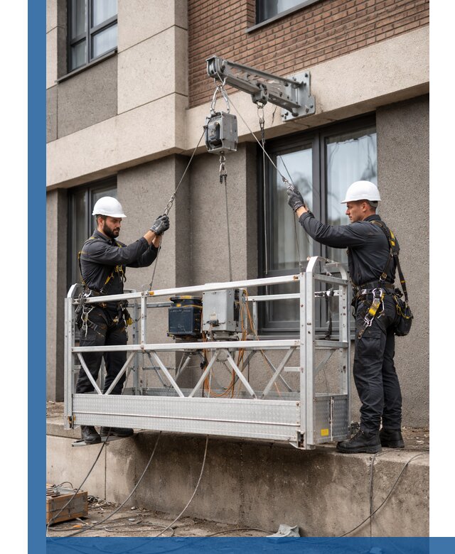 Монтаж и подъем фасадной люльки в Шуе с гарантией безопасности