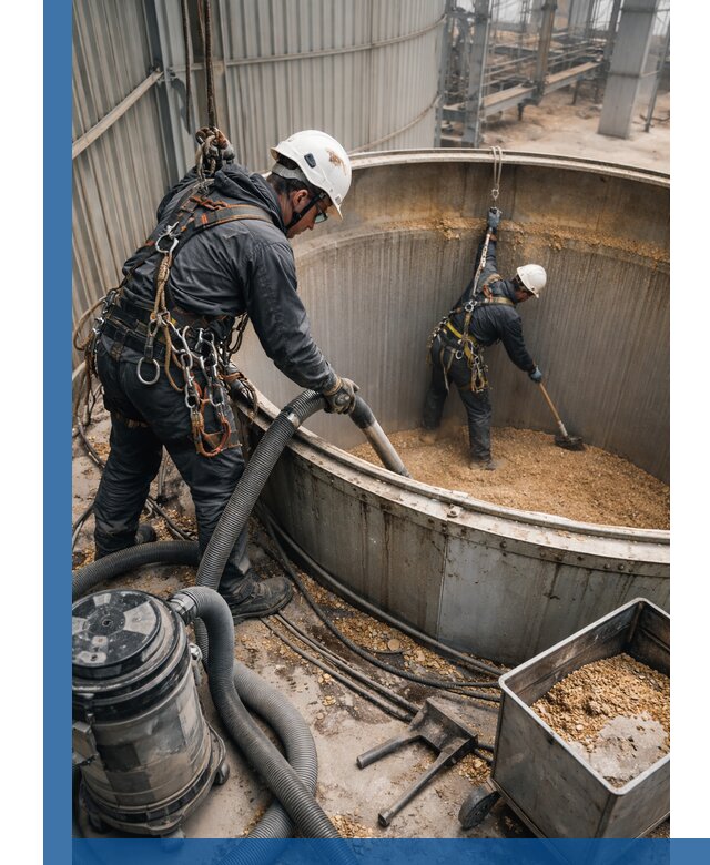 Профессиональная чистка зерновых бункеров в Шуе с выездом