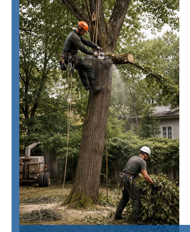 Кронирование деревьев в Шуе, безопасная высотная обрезка