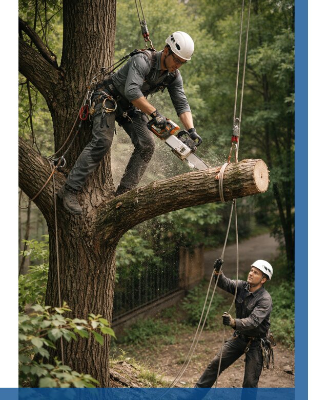 Спил деревьев альпинистами в Шуе от 8224 р. | ВЫСОТНИК-Шуя