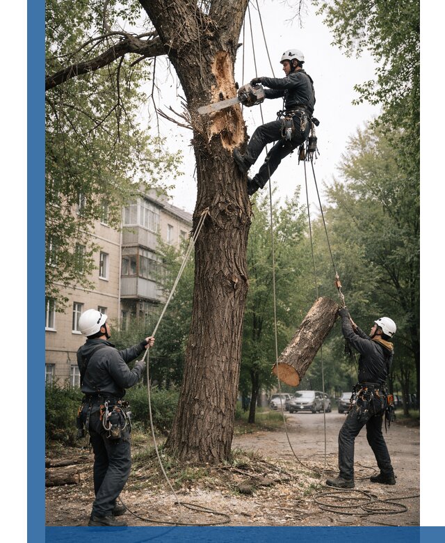Срочное удаление аварийных деревьев в Шуе с гарантией безопасности