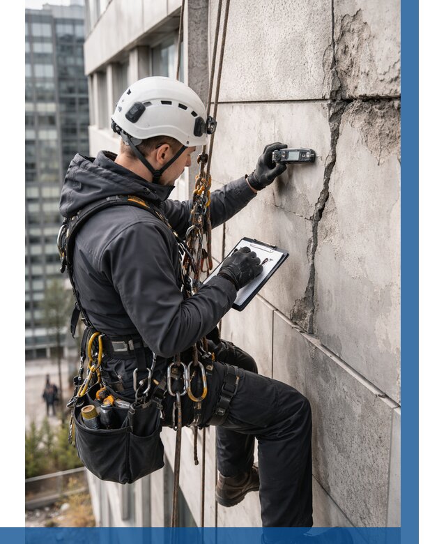 Обследование фасада альпинистами в Шуе от 123 р. | ВЫСОТНИК-Шуя