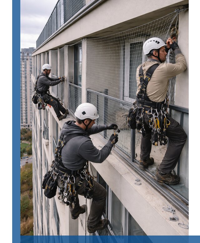 Профессиональный монтаж защитной сетки от птиц в Шуе